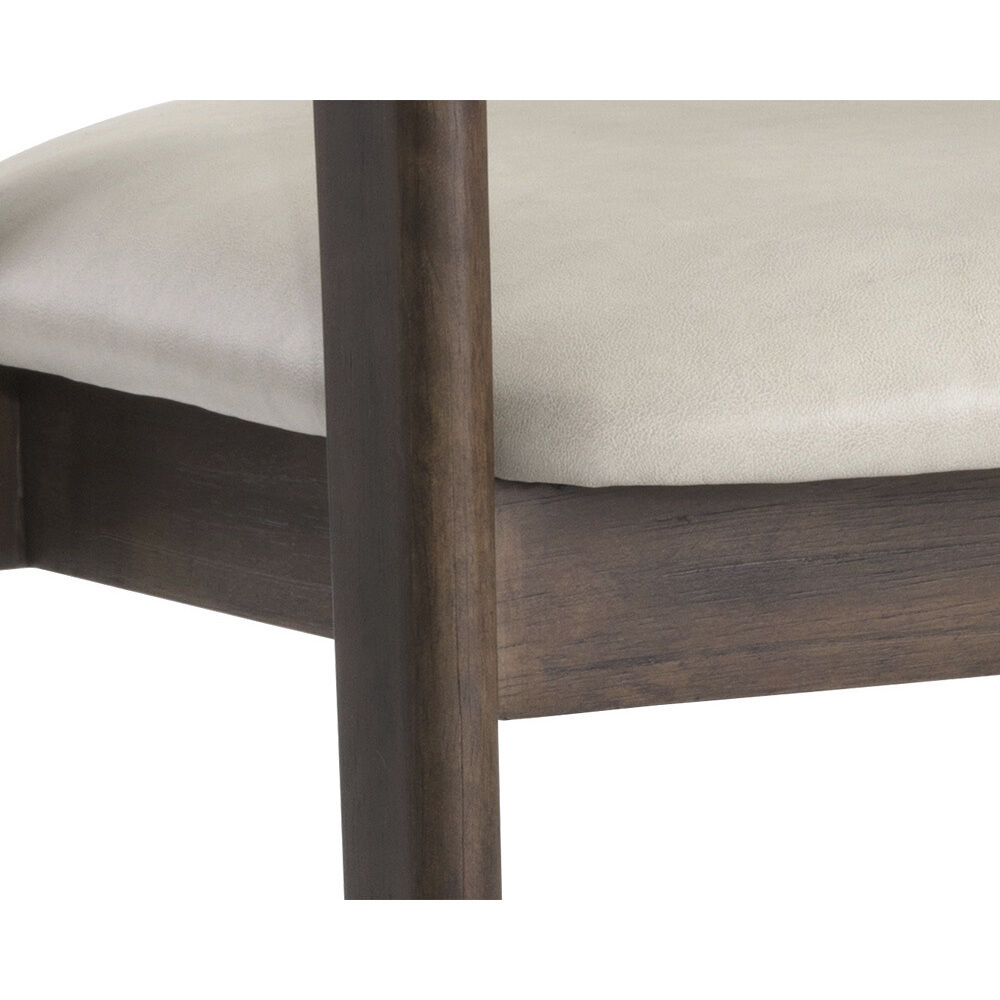 Milton Smoke Acacia / Bravo Cream Dining Armchair